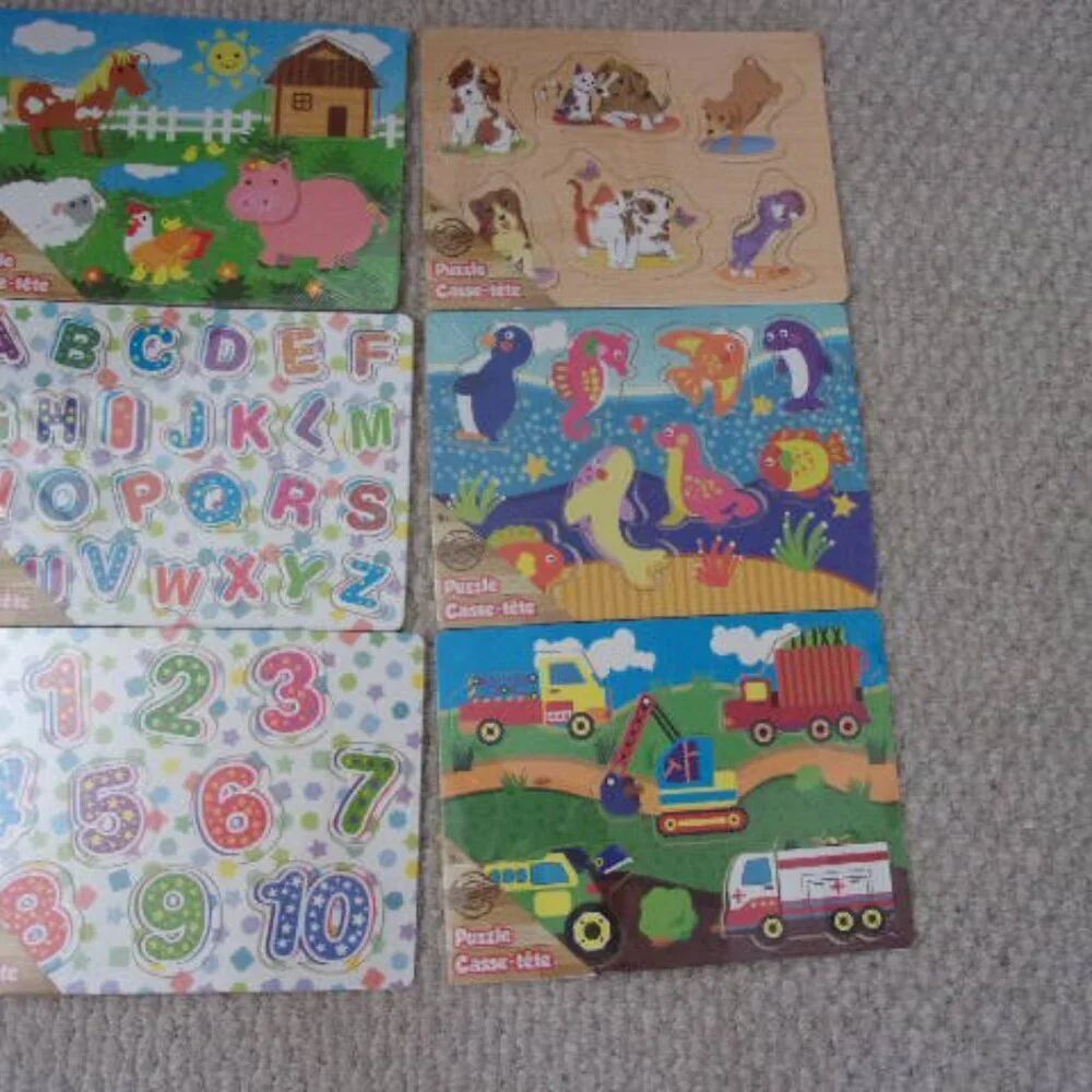 Bundle of kids Real wood toys puzzles New in package